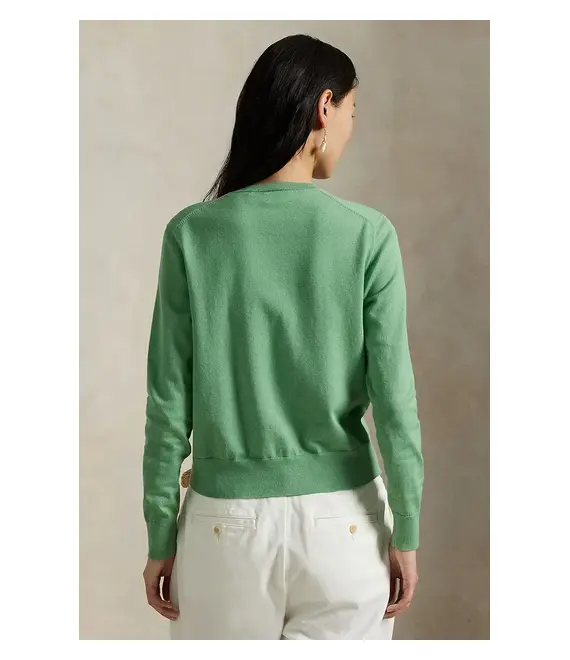 Πλεκτή ζακέτα Polo Ralph Lauren χρώμα: μπεζ, 211891672