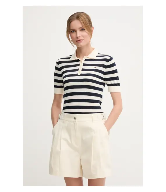 Πόλο Tommy Hilfiger χρώμα: ναυτικό μπλε
