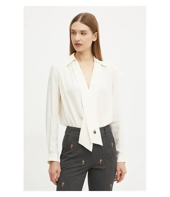 Μπλουζάκι Elisabetta Franchi χρώμα: μπεζ, CA02341E2 NORBLIN