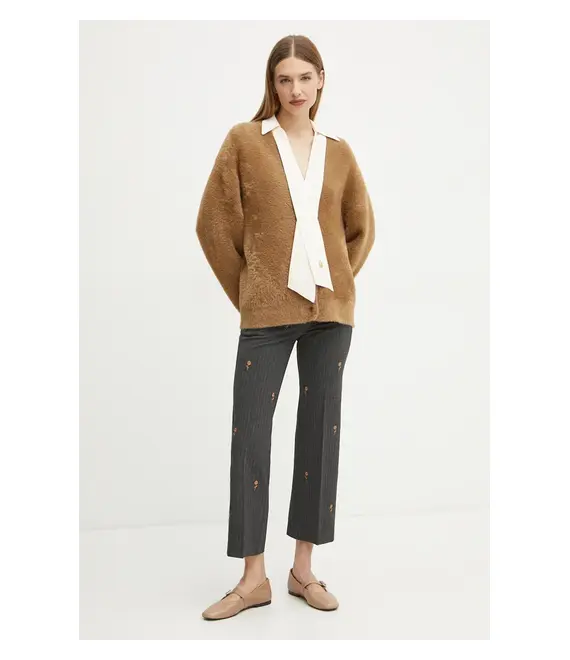 Μπλουζάκι Elisabetta Franchi χρώμα: μπεζ, CA02341E2 NORBLIN