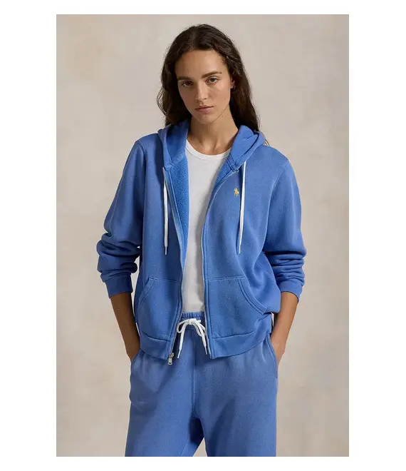Μπλούζα Polo Ralph Lauren χρώμα: μπλε, με κουκούλα, 211943008