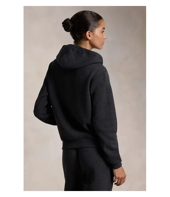 Μπλούζα Polo Ralph Lauren χρώμα: μαύρο, με κουκούλα, 211943008