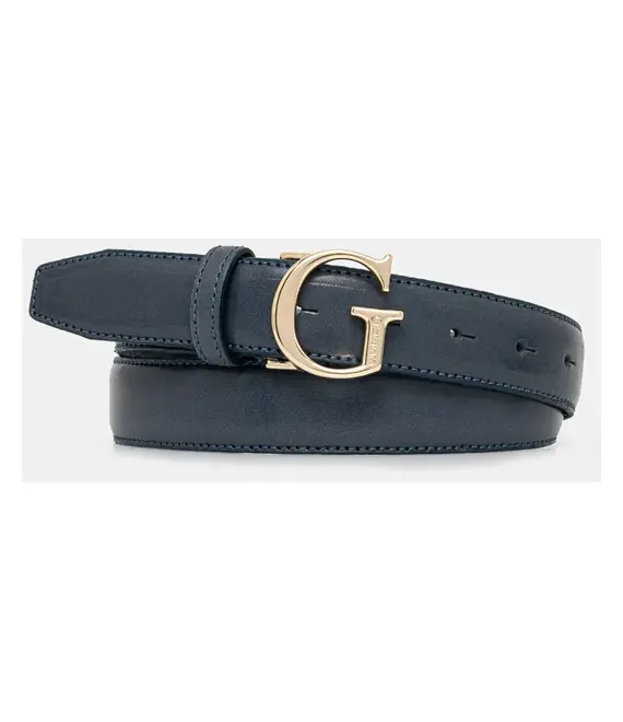 Δερμάτινη ζώνη Guess χρώμα: μπλε, BW9118 P4230