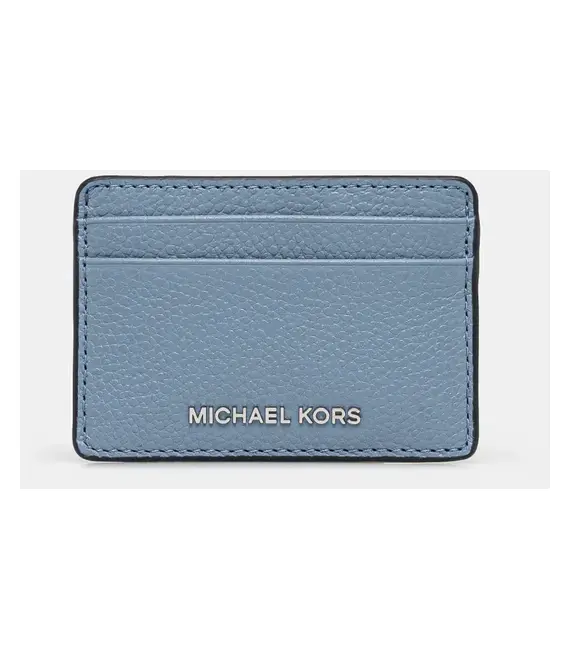 Δερμάτινη θήκη για κάρτες MICHAEL Michael Kors χρώμα: μπλε