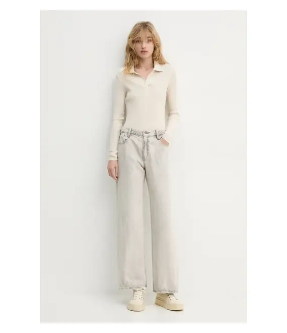 Βαμβακερή μπλούζα με μακριά μανίκια G-Star Raw χρώμα: άσπρο