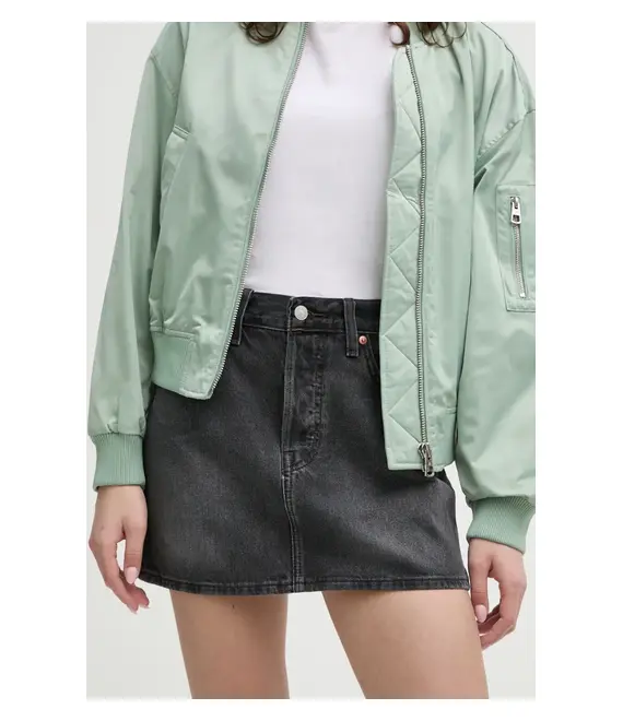 Τζιν φούστα Levi's χρώμα: γκρι