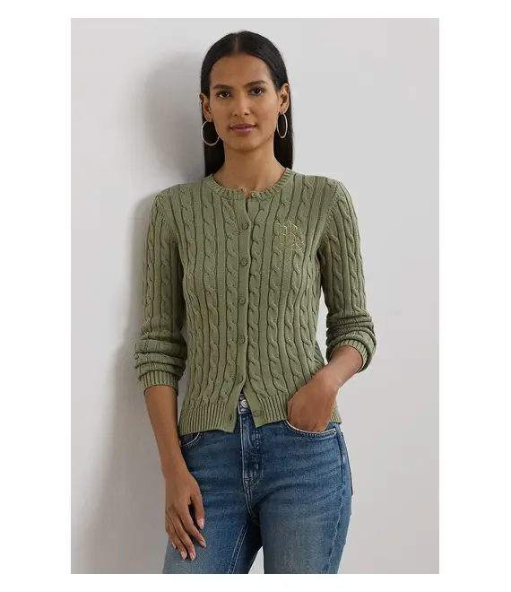 Βαμβακερό πουλόβερ Lauren Ralph Lauren χρώμα: πράσινο, 200932225