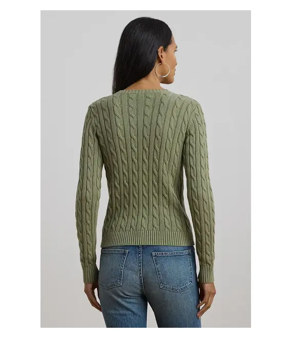 Βαμβακερό πουλόβερ Lauren Ralph Lauren χρώμα: πράσινο, 200932225