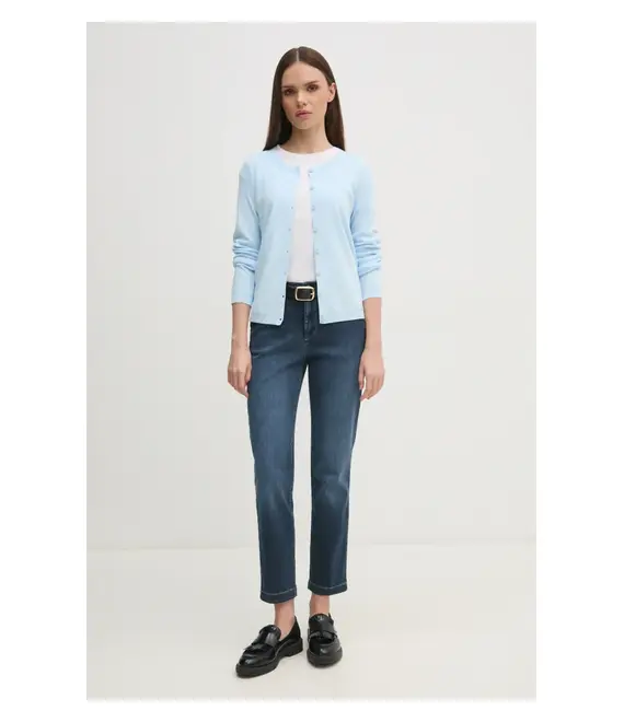Βαμβακερή ζακέτα United Colors of Benetton χρώμα: μπλε, 1091D5558