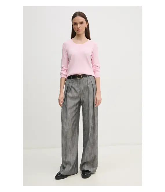 Βαμβακερό πουλόβερ United Colors of Benetton χρώμα: γκρι, 1091D1M08