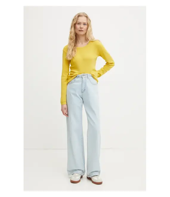 Βαμβακερό πουλόβερ United Colors of Benetton χρώμα: γκρι, 1091D1M08