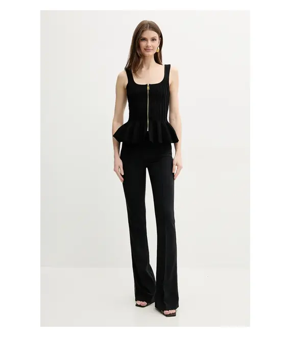 Top Elisabetta Franchi χρώμα: μαύρο, MK49B51E2
