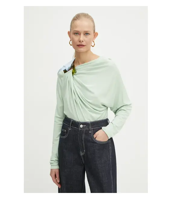 Μπλουζάκι Victoria Beckham χρώμα: πράσινο, 1125WTP006017A