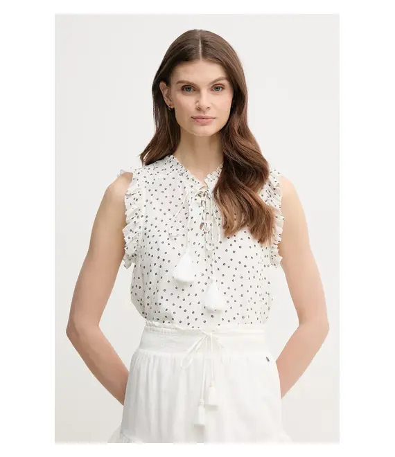 Μπλουζάκι Pepe Jeans DEB χρώμα: μπεζ, PL304995