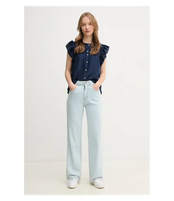 Πουκάμισο Pepe Jeans DIALLO χρώμα: ναυτικό μπλε, PL305028