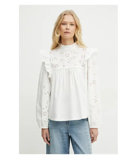 Βαμβακερή μπλούζα Weekend Max Mara γυναικεία, χρώμα: άσπρο, 2515941031600