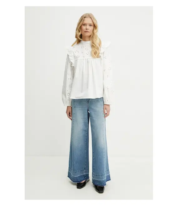 Βαμβακερή μπλούζα Weekend Max Mara γυναικεία, χρώμα: άσπρο, 2515941031600