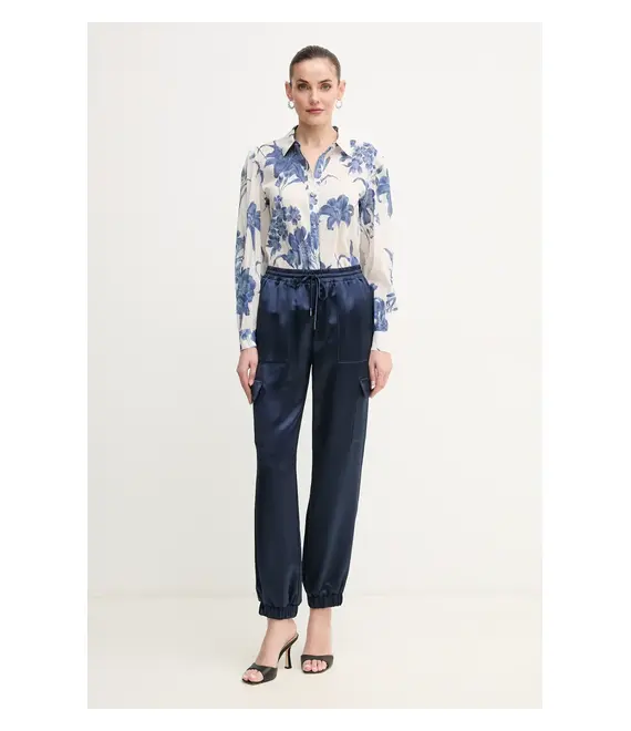 Πουκάμισο Guess CLARA χρώμα: μπεζ, W5GH85 WH6C0