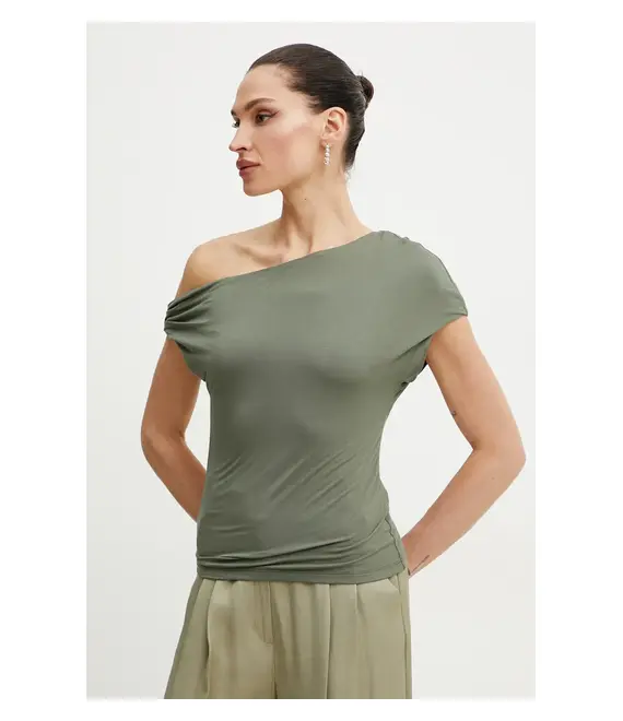 Μπλουζάκι Guess DOLMAN χρώμα: πράσινο, W5GP46 KACM2