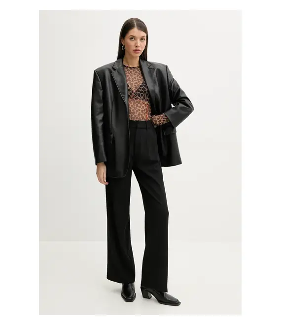 Μακρυμάνικο Never Fully Dressed χρώμα: καφέ, NFDTO1481