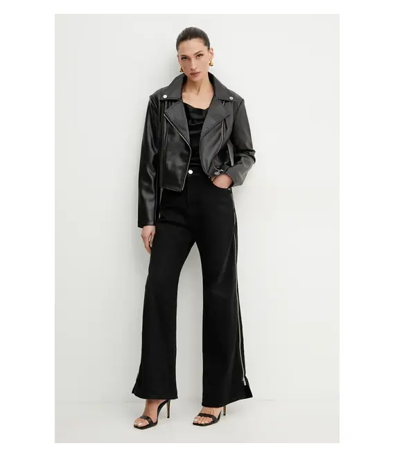 Μεταξωτή μπλούζα Marciano Guess DENISE γυναικεία, χρώμα: μαύρο, 4YGH09 7117A