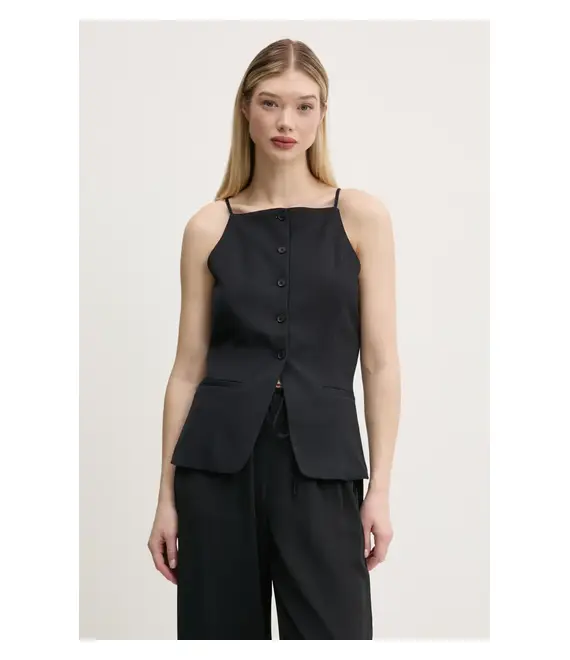 Top Abercrombie & Fitch χρώμα: μαύρο, KI140-5050