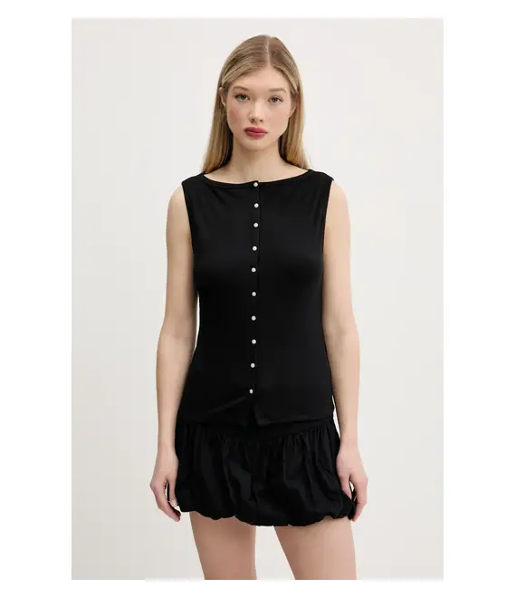 Top Abercrombie & Fitch χρώμα: μαύρο, KI139-5175