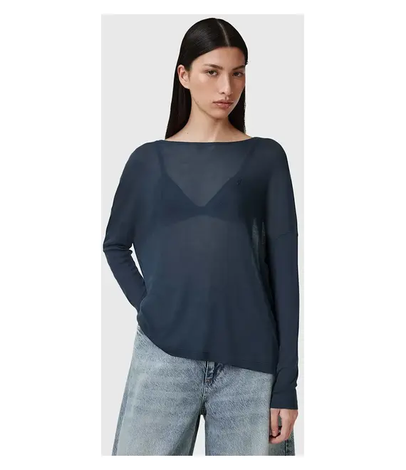 Μπλουζάκι AllSaints FRANCECSO χρώμα: μπλε, W165JB
