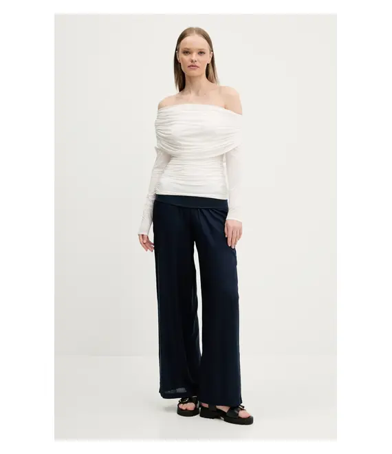 Μπλουζάκι Abercrombie & Fitch χρώμα: μπεζ, KI139-5204
