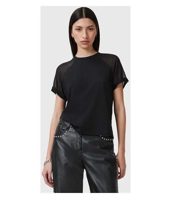 Μπλουζάκι AllSaints ANNIE χρώμα: μαύρο, W005JC