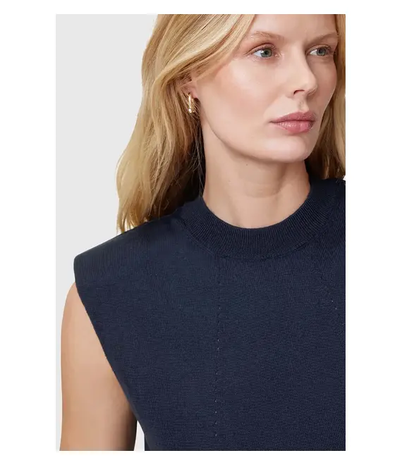 Μάλλινο τοπ AllSaints KAYLA χρώμα: ναυτικό μπλε, W016KC