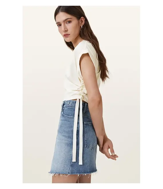 Μπλουζάκι AllSaints MIRA SATIN χρώμα: άσπρο, W054JC