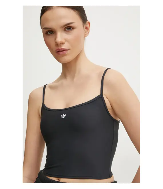 Top adidas Originals ESSENTIALS TANK χρώμα: μαύρο, JG1016