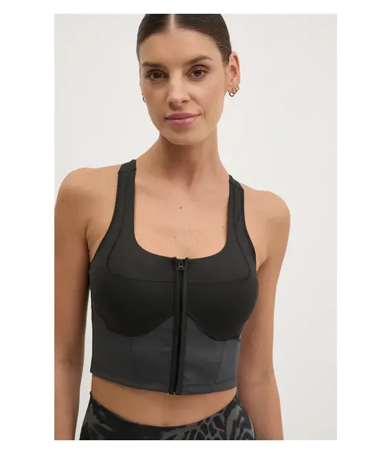 Top adidas by Stella McCartney Two-Tone χρώμα: μαύρο, JM0301