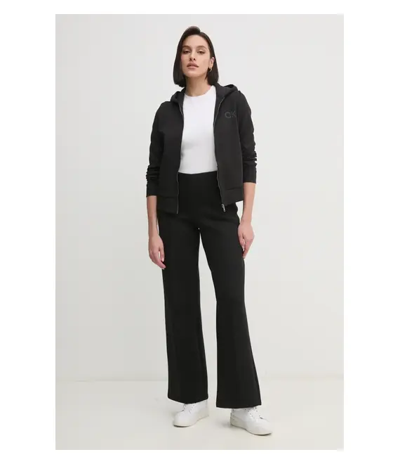 Μπλούζα Calvin Klein χρώμα: μαύρο, με κουκούλα, K20K207955