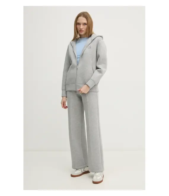 Μπλούζα Calvin Klein χρώμα: γκρι, με κουκούλα, K20K208087