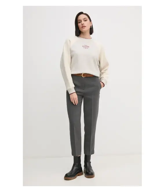 Μπλούζα Tommy Hilfiger χρώμα: γκρι, WW0WW43845
