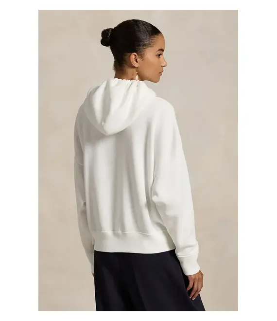 Μπλούζα Polo Ralph Lauren χρώμα: άσπρο, με κουκούλα, 211959115