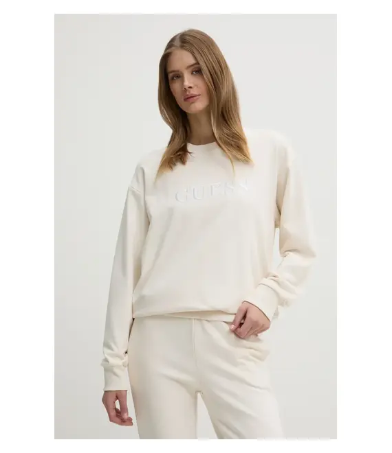 Μπλούζα Guess SOFIA χρώμα: μπεζ, O5RQ03 KCO31