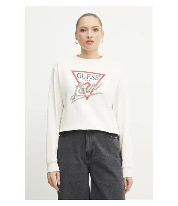 Μπλούζα Guess χρώμα: άσπρο, W5RQ04 KB683