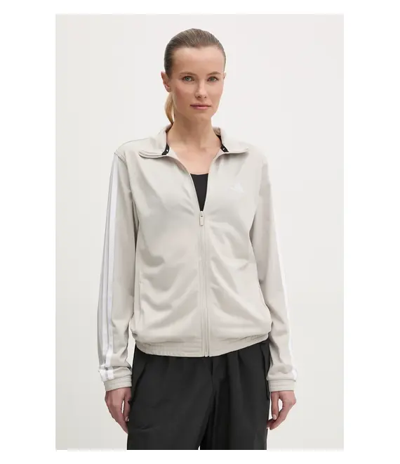 Μπλούζα adidas W 3S TT TRIC χρώμα: μπεζ, JD4521