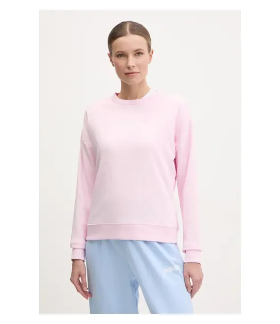 Μπλούζα adidas Essentials Linear χρώμα: ροζ, JC8292