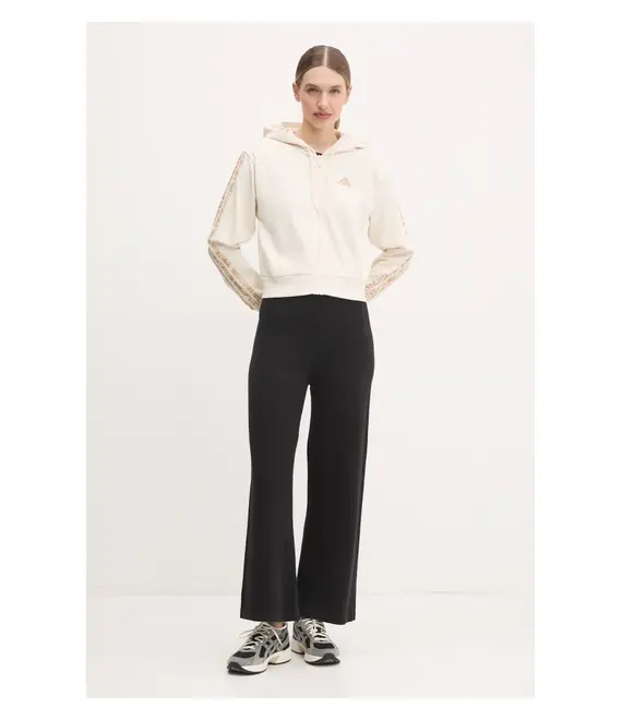 Μπλούζα adidas Essentials Animal χρώμα: μπεζ, με κουκούλα, JM1665