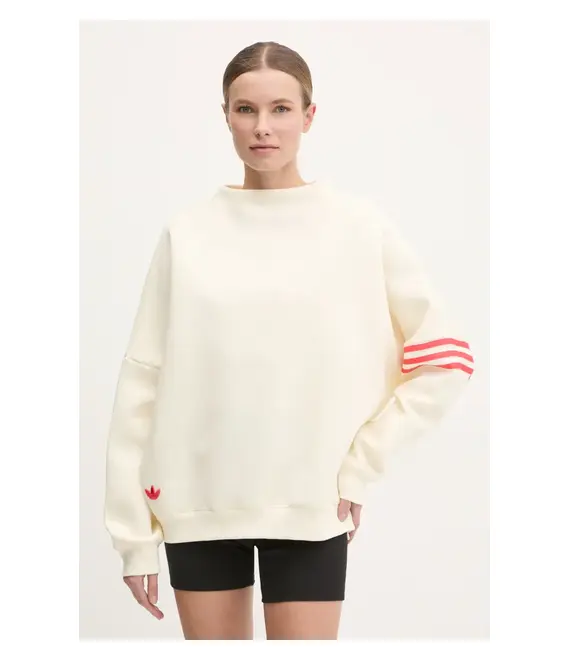 Μπλούζα adidas Originals Neuclassics χρώμα: μπεζ, JI8522