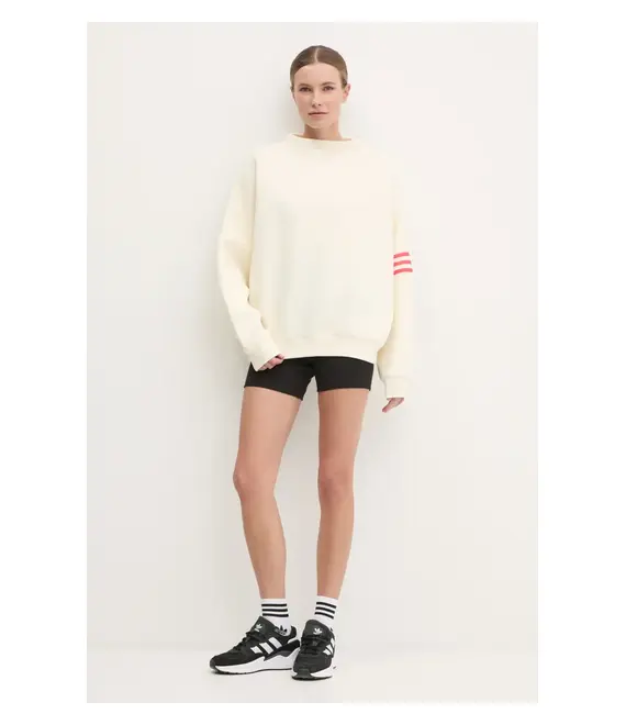 Μπλούζα adidas Originals Neuclassics χρώμα: μπεζ, JI8522