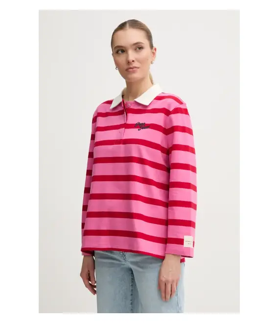 Βαμβακερή μπλούζα Pepe Jeans RHONDA γυναικεία, χρώμα: κόκκινο, PL581491
