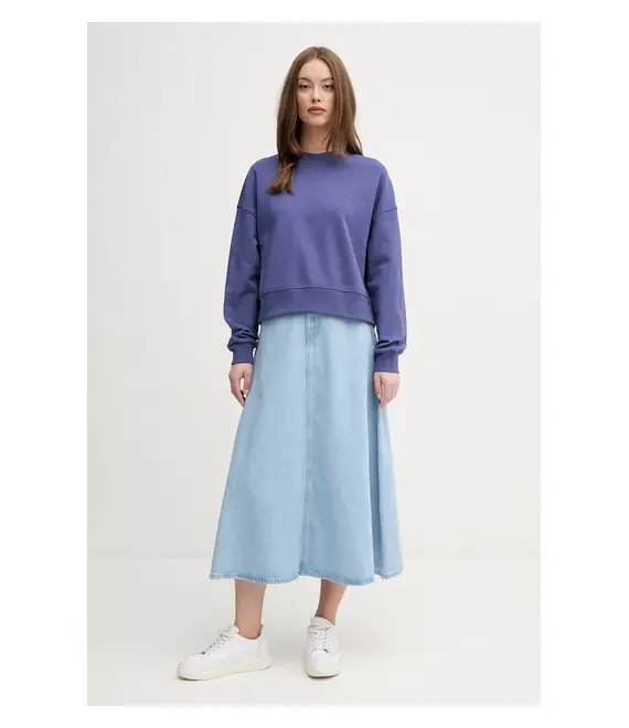 Βαμβακερή μπλούζα United Colors of Benetton γυναικεία, χρώμα: ναυτικό μπλε, 3UNID109A