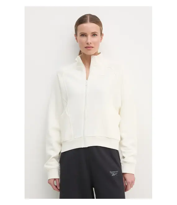 Βαμβακερή μπλούζα Reebok Classic γυναικεία, χρώμα: μπεζ, 100214105