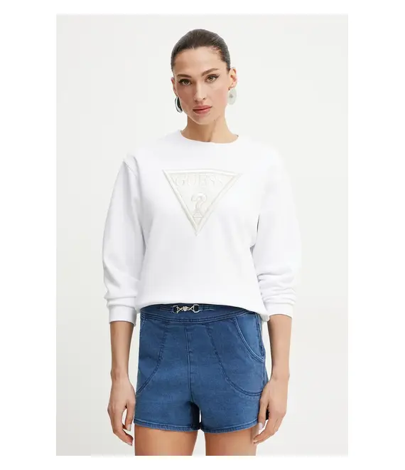 Μπλούζα Guess χρώμα: άσπρο, W5GQ12 KBKM0