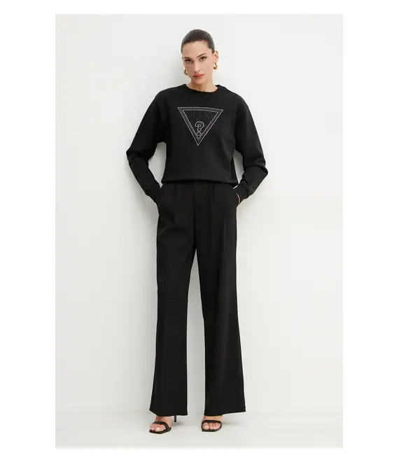 Μπλούζα Guess χρώμα: μαύρο, W5GQ12 KBKM0